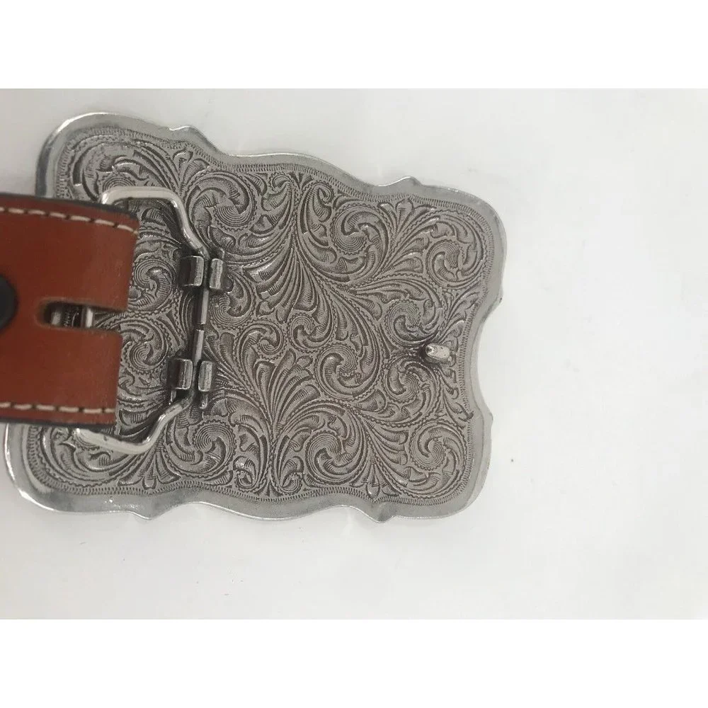 Ranger Belt Company Leather Belt Cowboy Western Cross Christian Buckle Hair‎